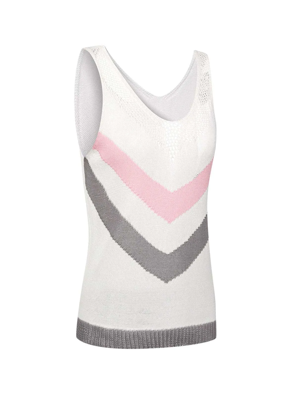 1950s Cutout Knitted Sleeveless Tops