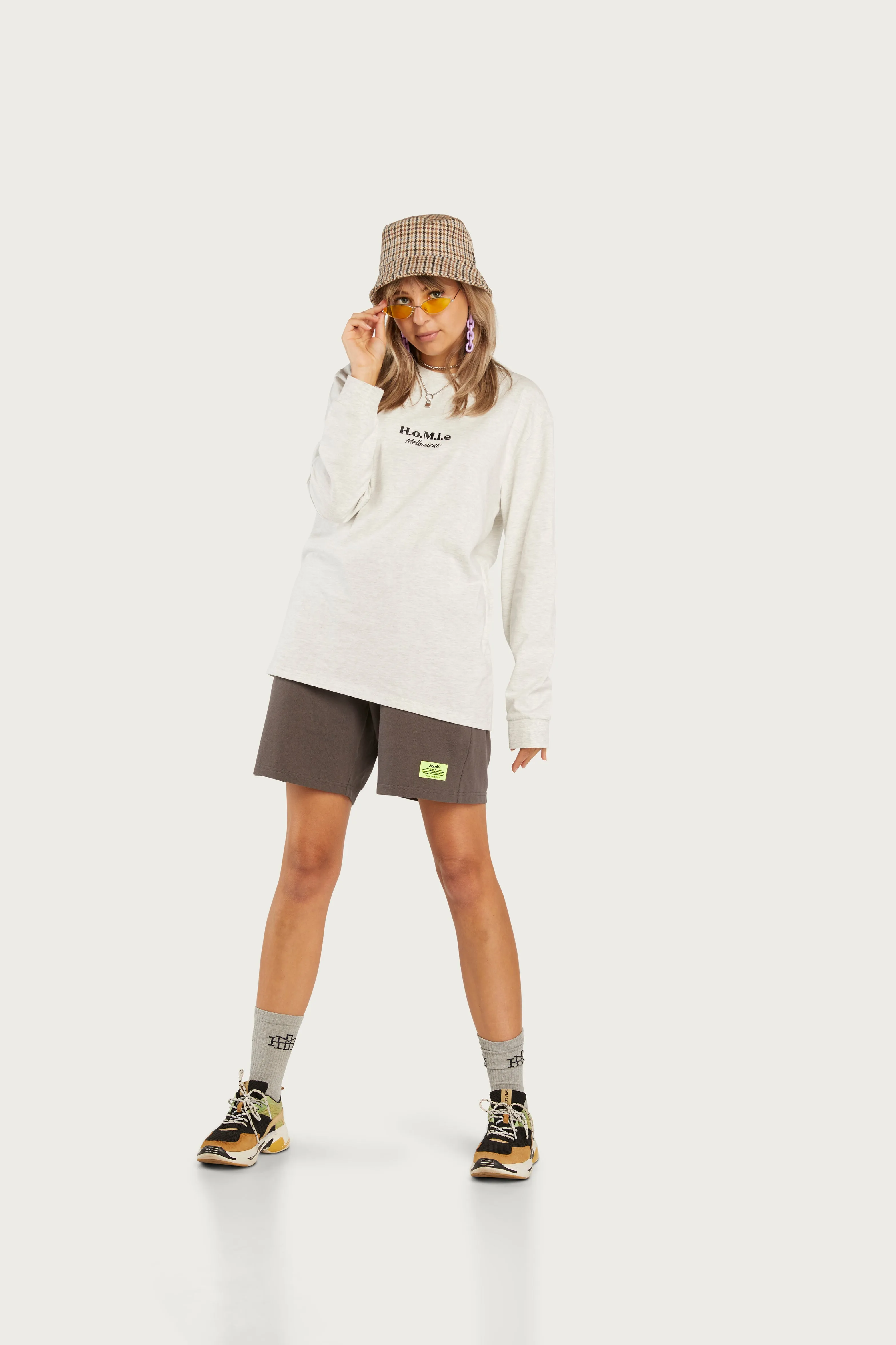 Acronym Long Sleeve - White Marle