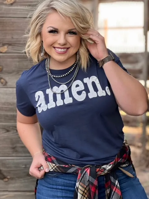 Amen Navy Tee