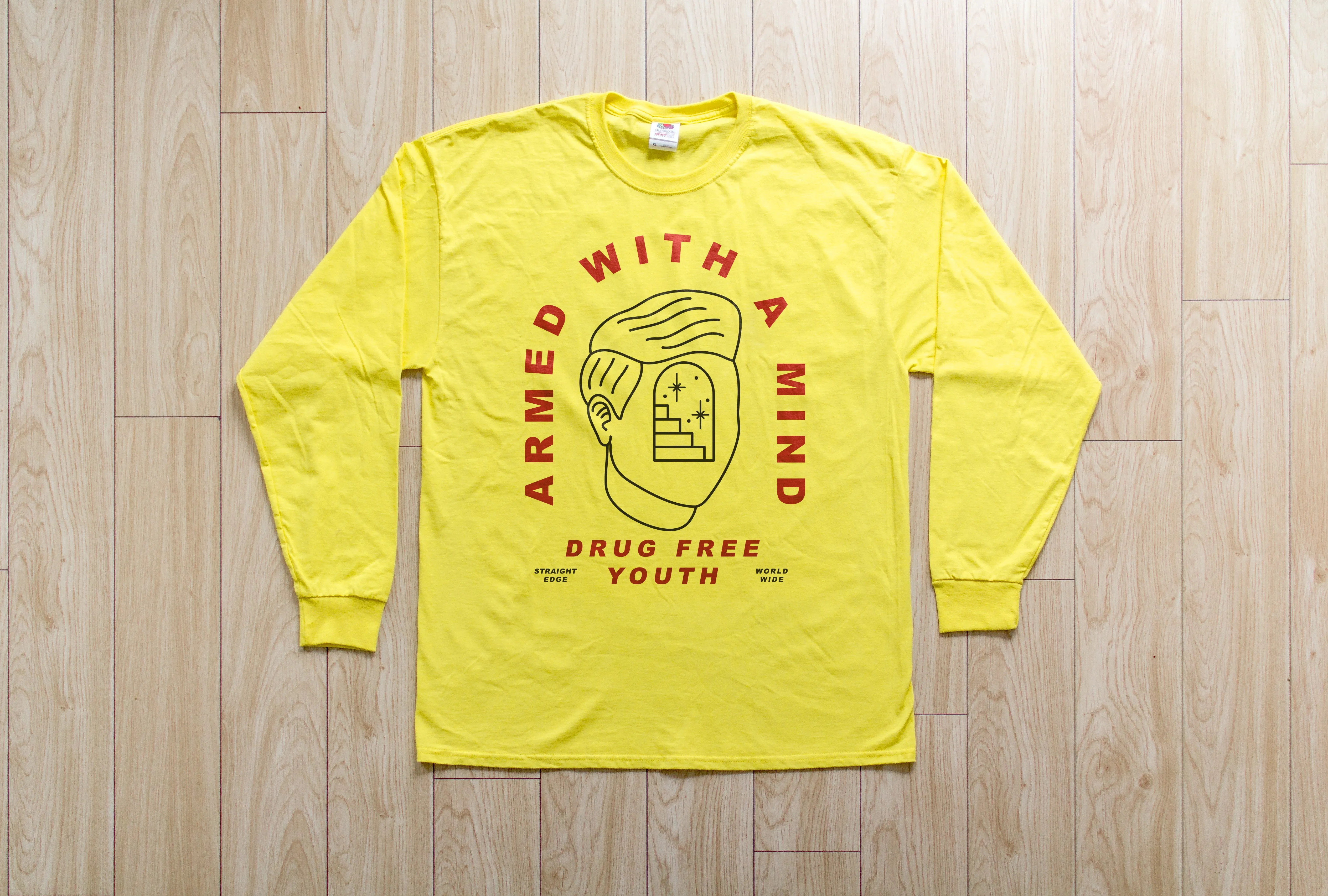 Armed With A Mind Yellow Long Sleeve Tee