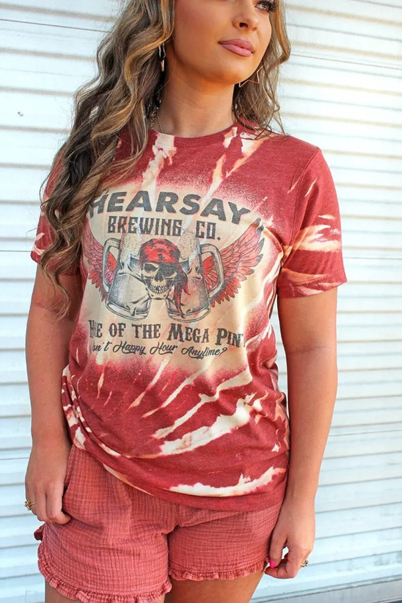 Bleached Hearsay Brewing Co. Tri-Blend Short Sleeve Tee