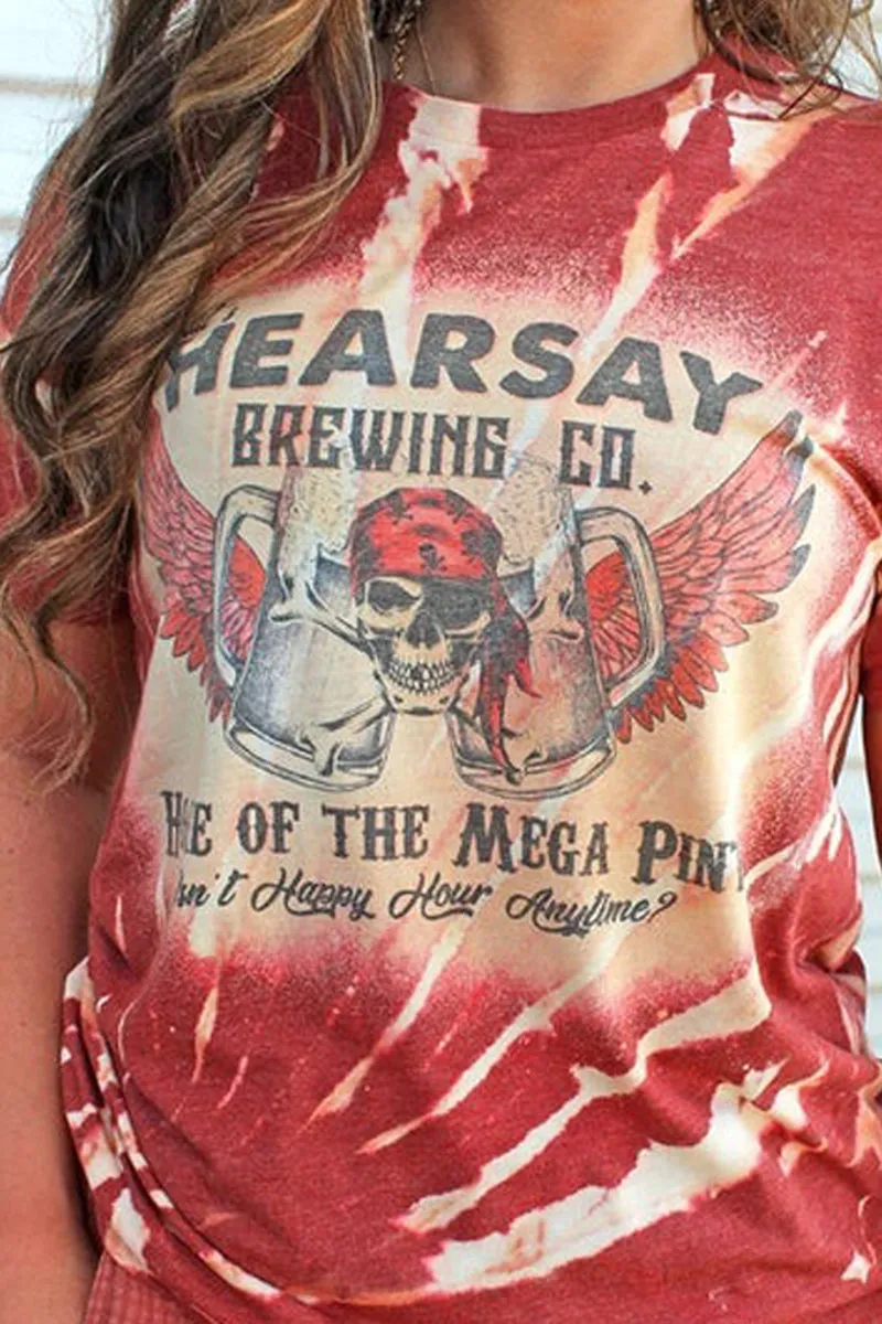 Bleached Hearsay Brewing Co. Tri-Blend Short Sleeve Tee