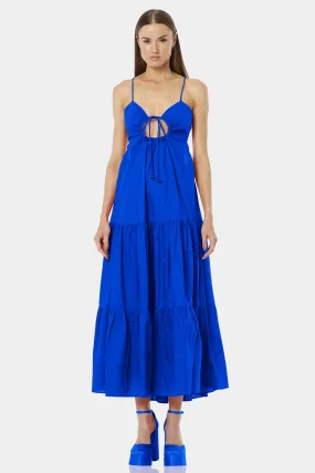 Blue Tiered Dress Maxi