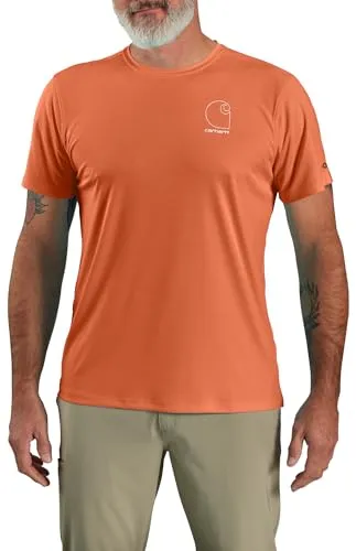 Carhartt 106163 Men's Force Sun Defender Lightweight Short-Sleeve Logo Graphic T-Shirt