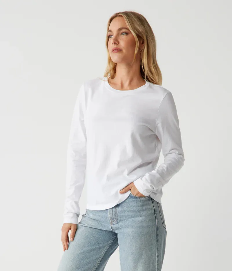 Clarissa Long Sleeve Top - White