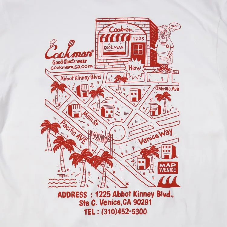 Cookman Long Sleeve Tees - TM Paint Abbot Kinney : White