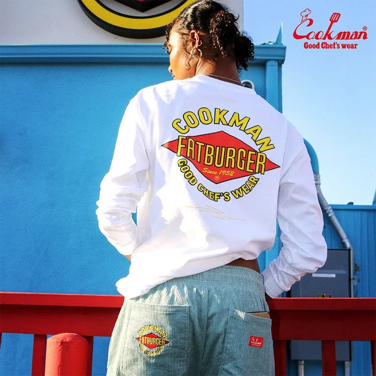 Cookman Washed Long Sleeve Tees - FAT Mean : White