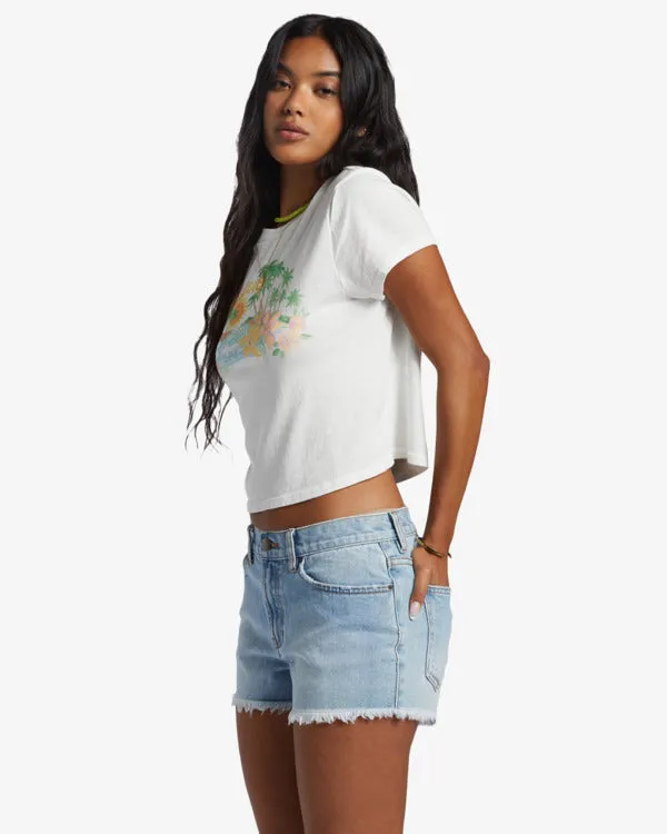 Drift Away Frayed Denim Shorts (BFBW)