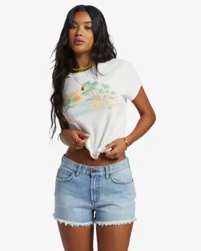 Drift Away Frayed Denim Shorts (BFBW)