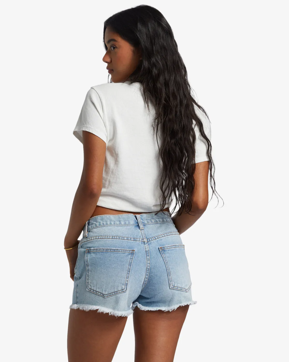 Drift Away Frayed Denim Shorts (BFBW)