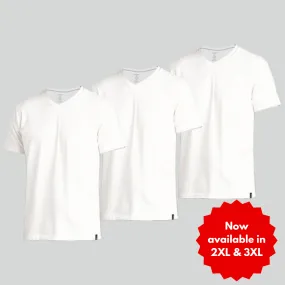 Elance Combed Cotton-Rich V-Neck T-Shirt (Tri-Pack)