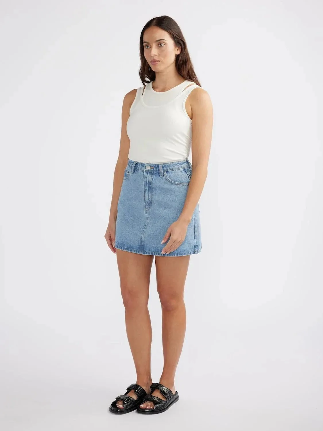 Ena Pelly | Reese Denim Mini Skirt