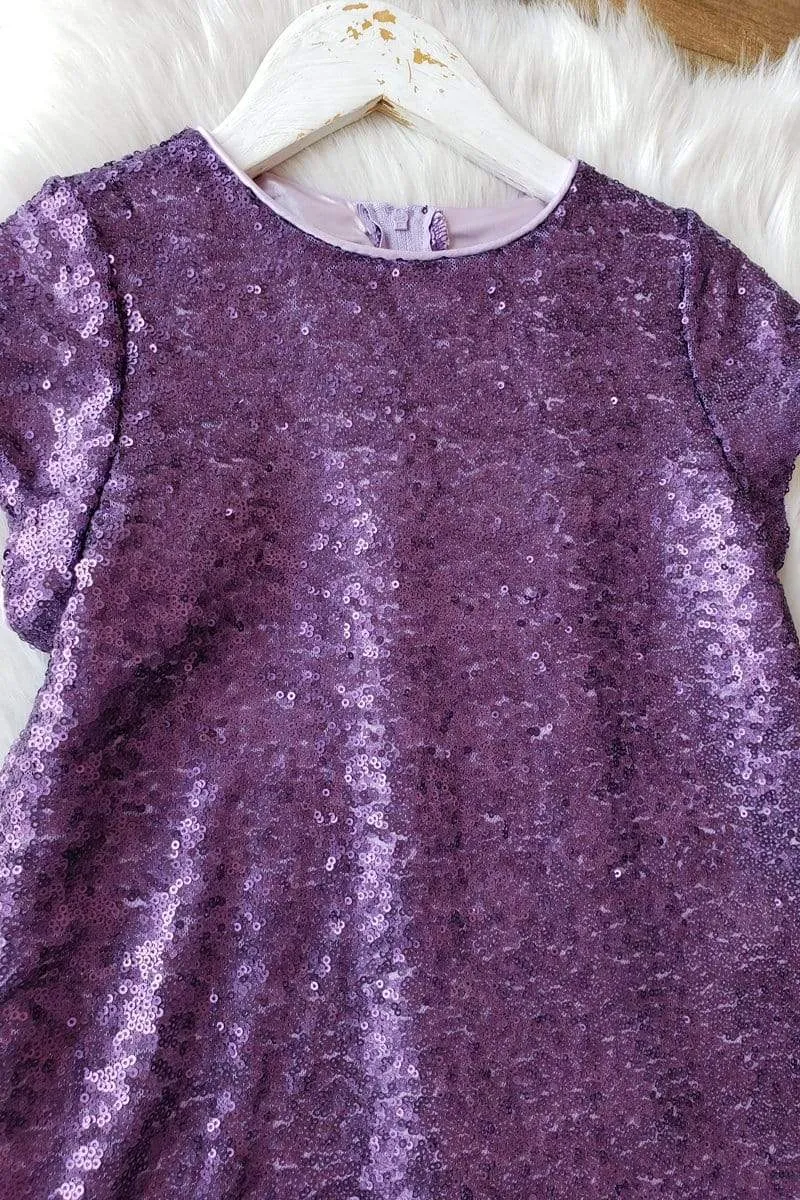 Glamorous Sequin Shift Dress Lilac