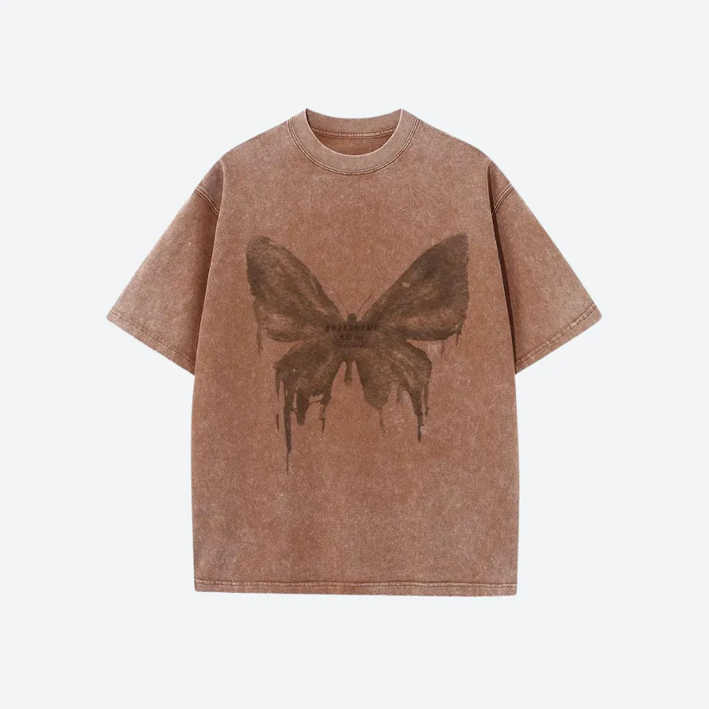 Grunge Distressed Butterfly Tee