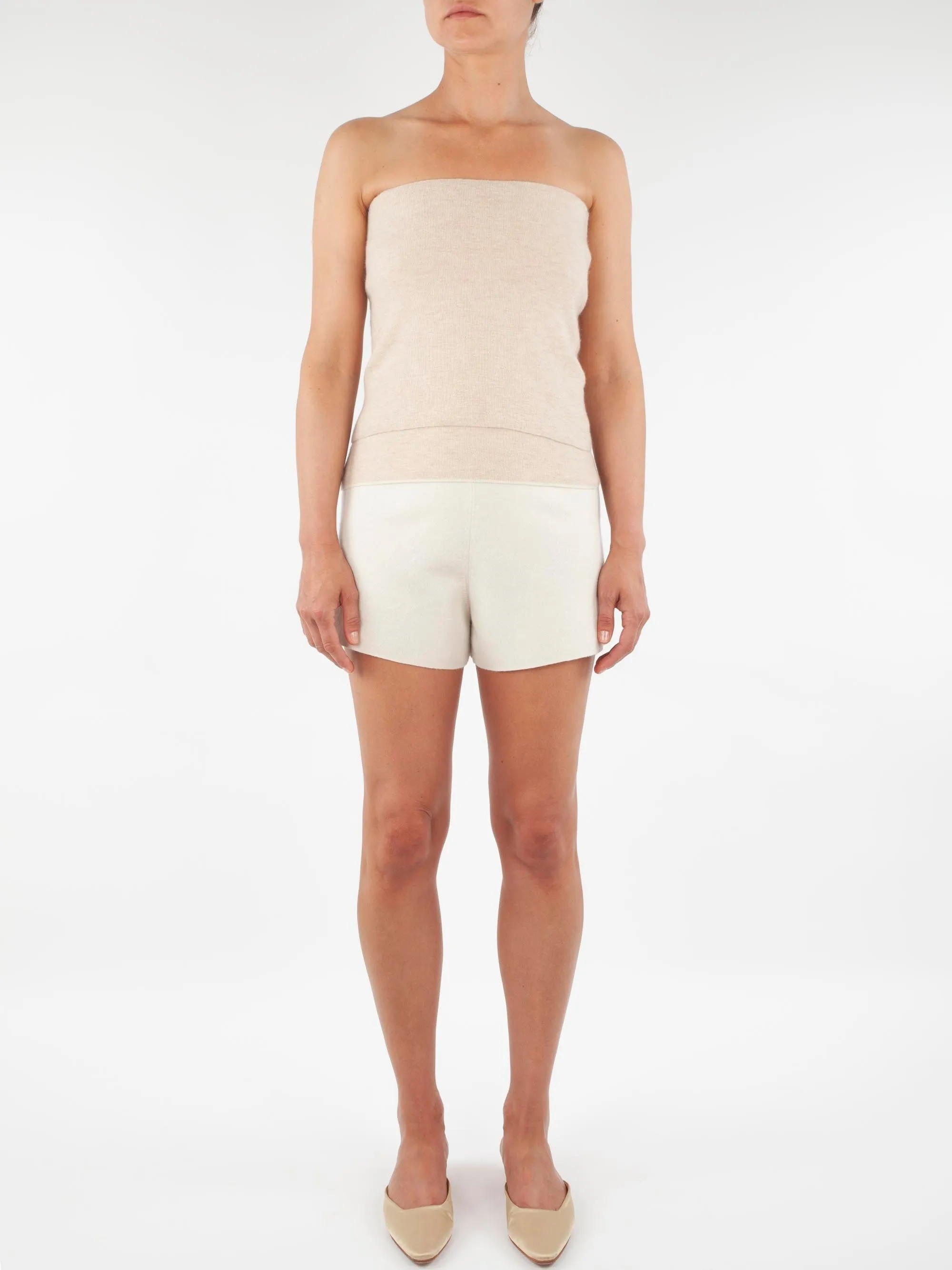 High Waisted Cashmere Shorts