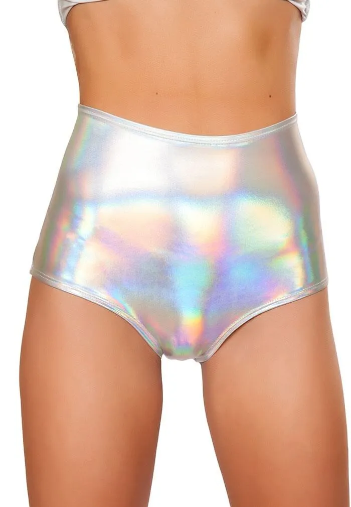 Holo Foil High Waist Shorts