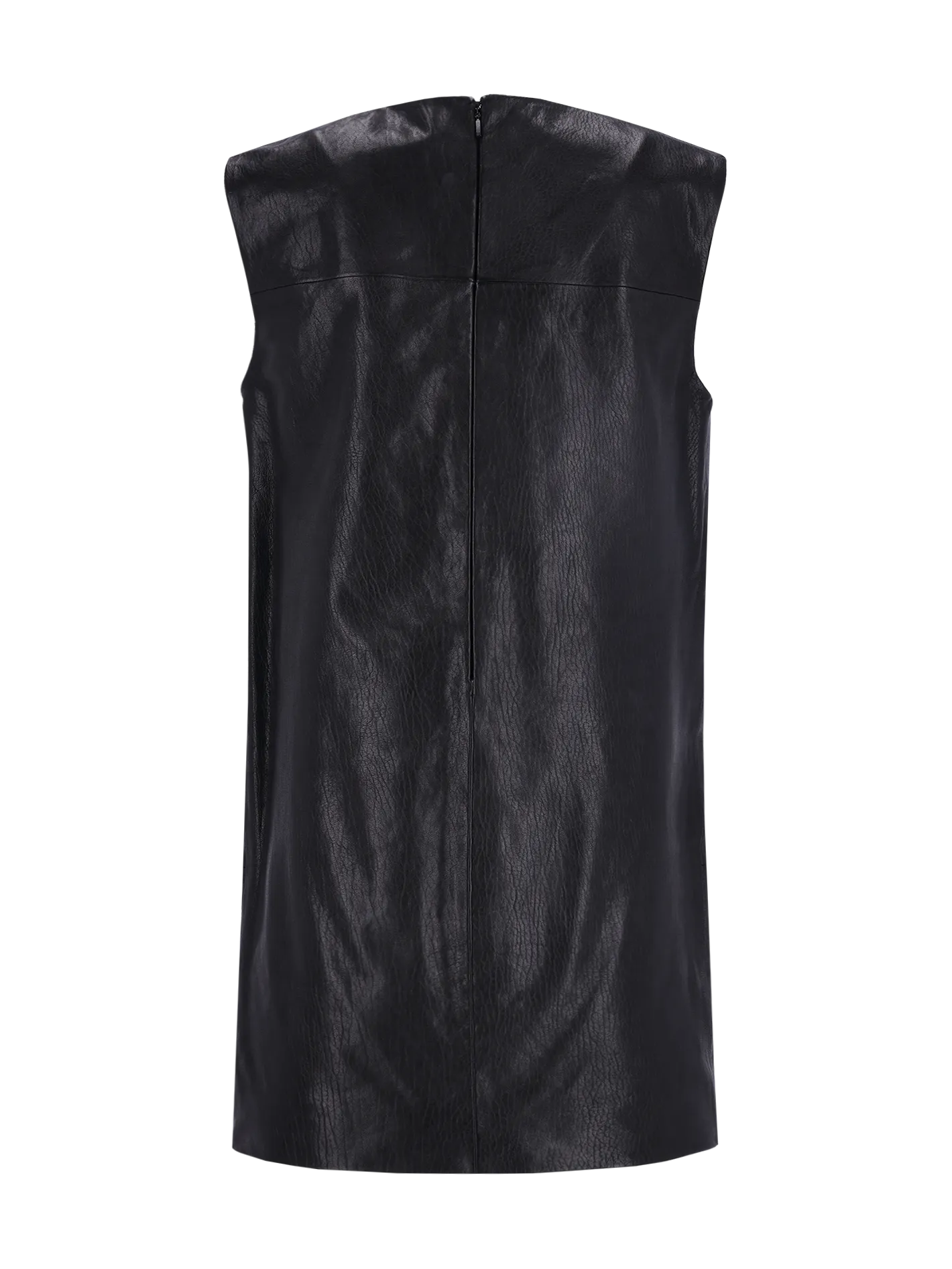 leather shift dress