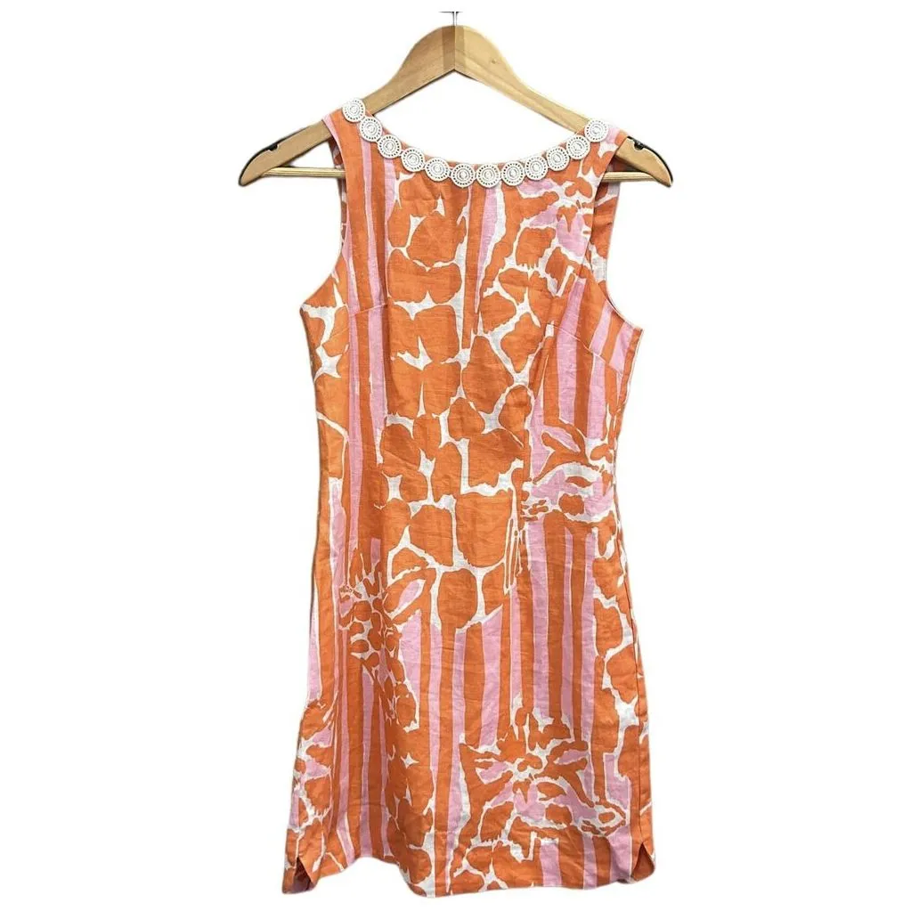 Lilly Pulitzer Linen Giraffe Shift Dress - Size 2