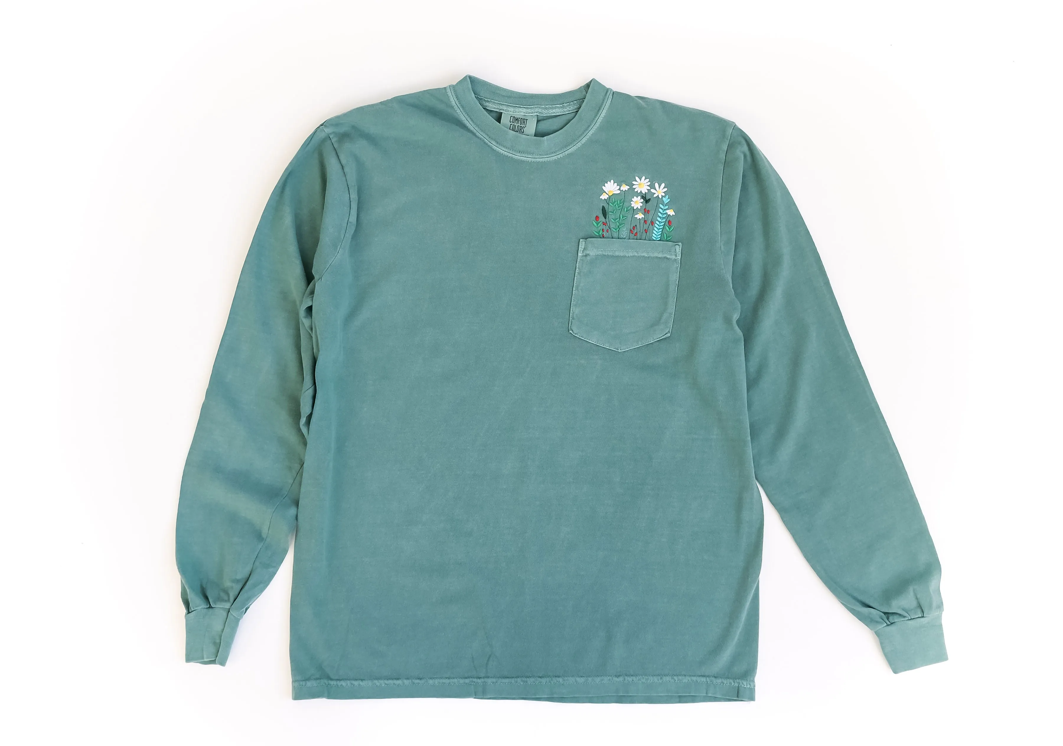 Long Sleeve Wildflower Pocket Tees