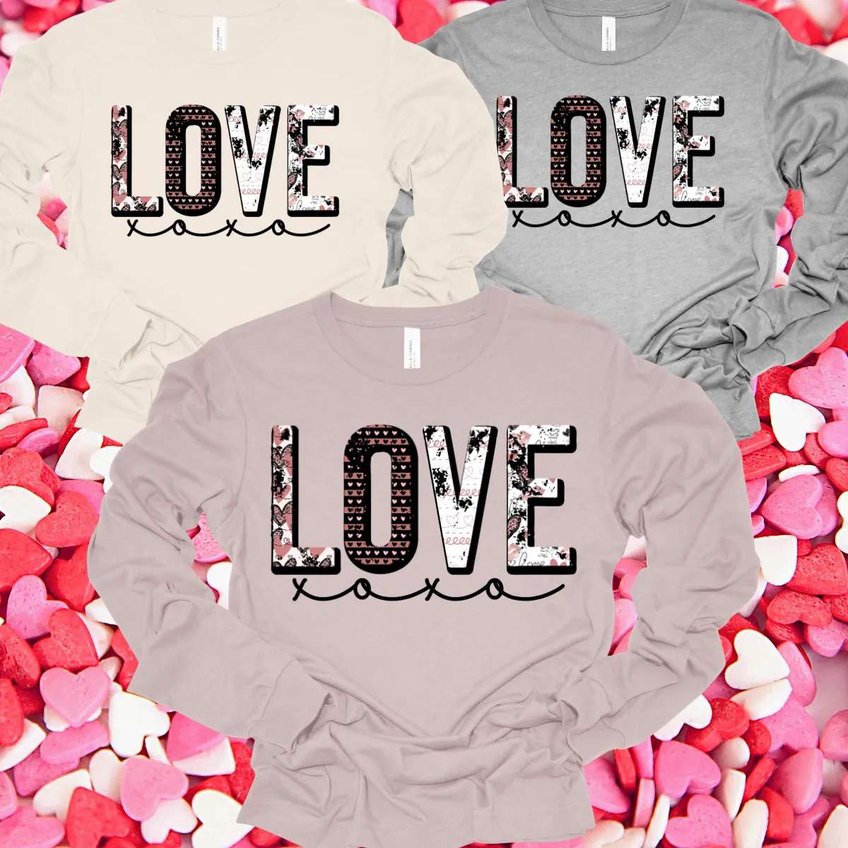 Love xoxo Long Sleeve Tee (Adult)