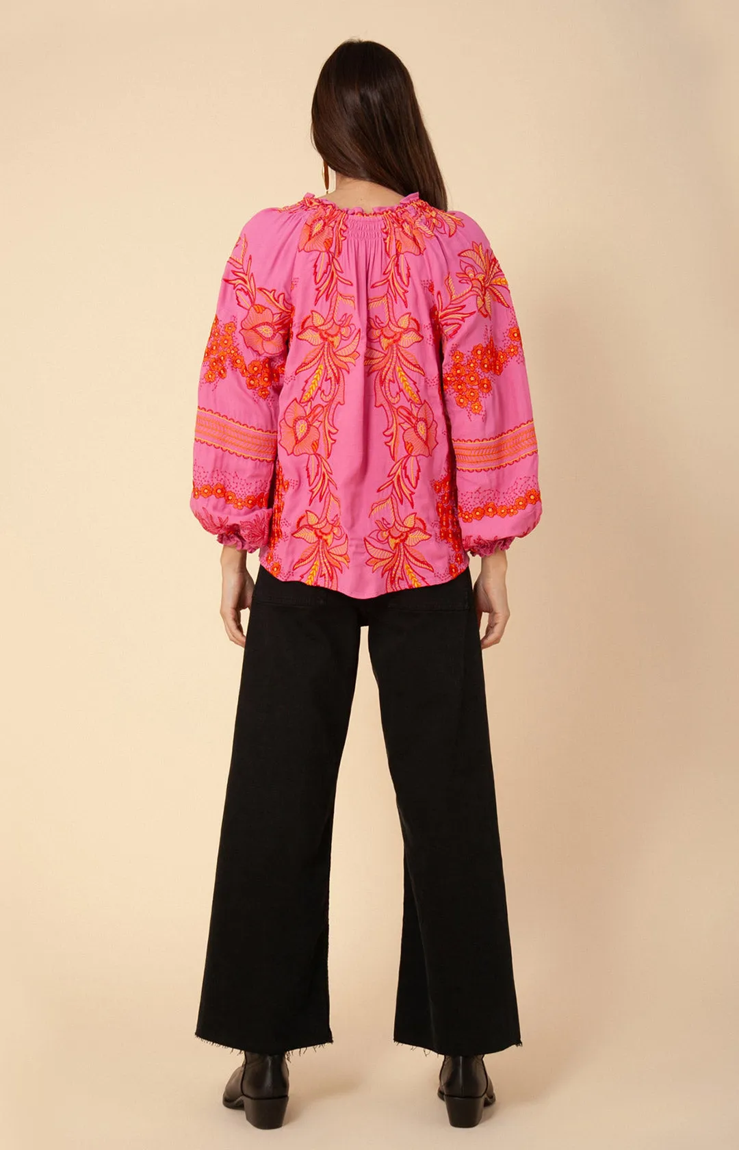 Mahina Embroidered Top