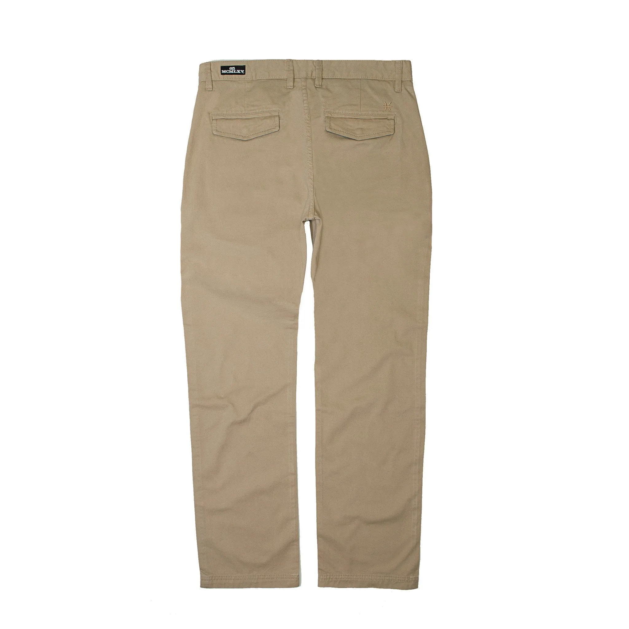 Men's Khaki Chino Flat Front Pant