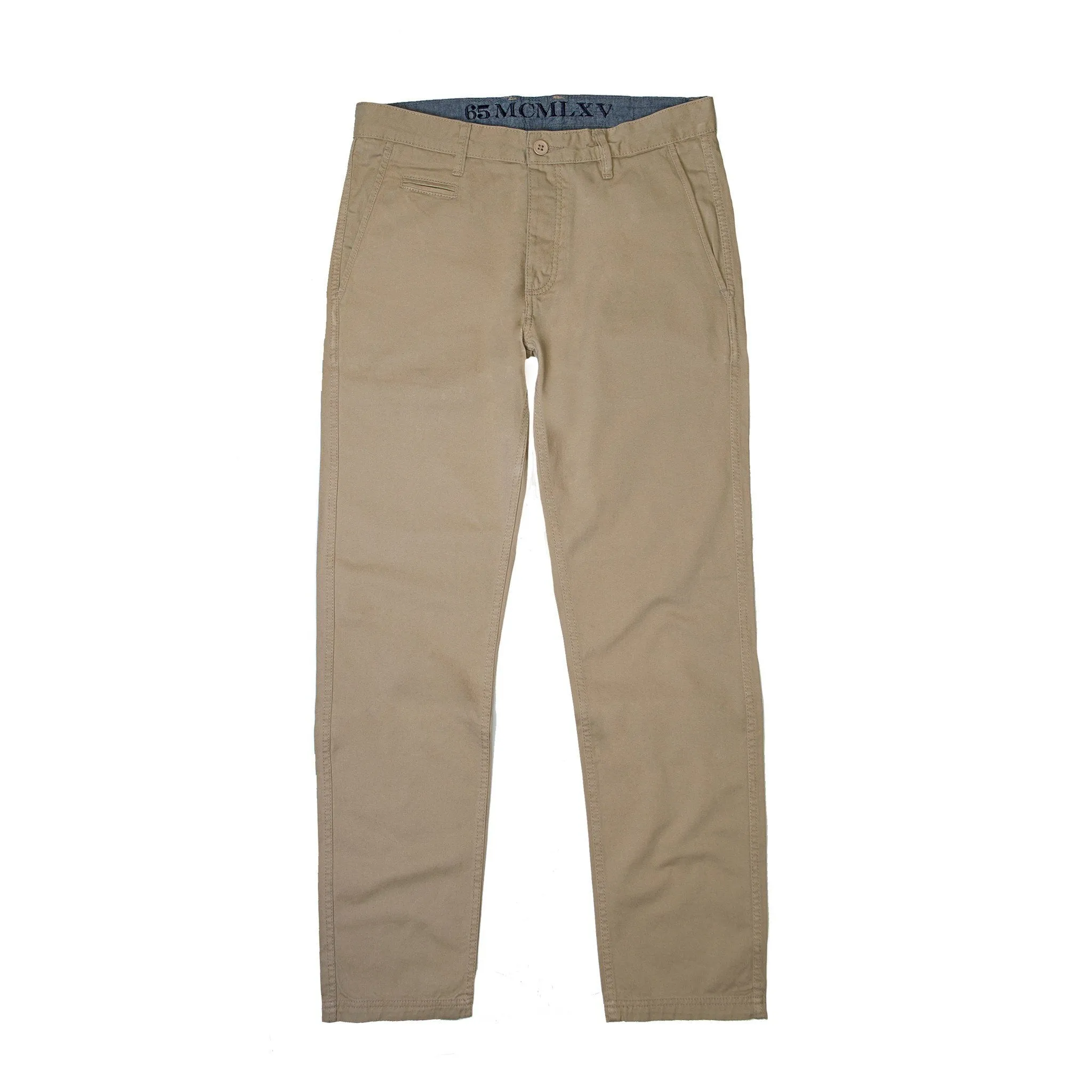 Men's Khaki Chino Flat Front Pant