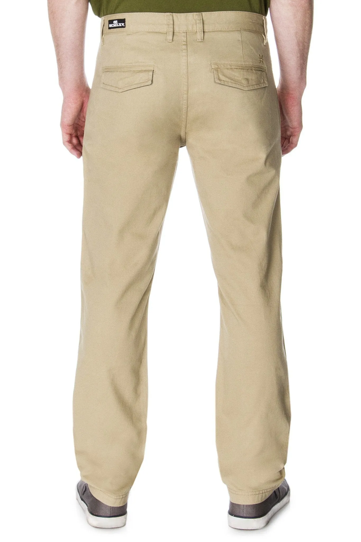 Men's Khaki Chino Flat Front Pant