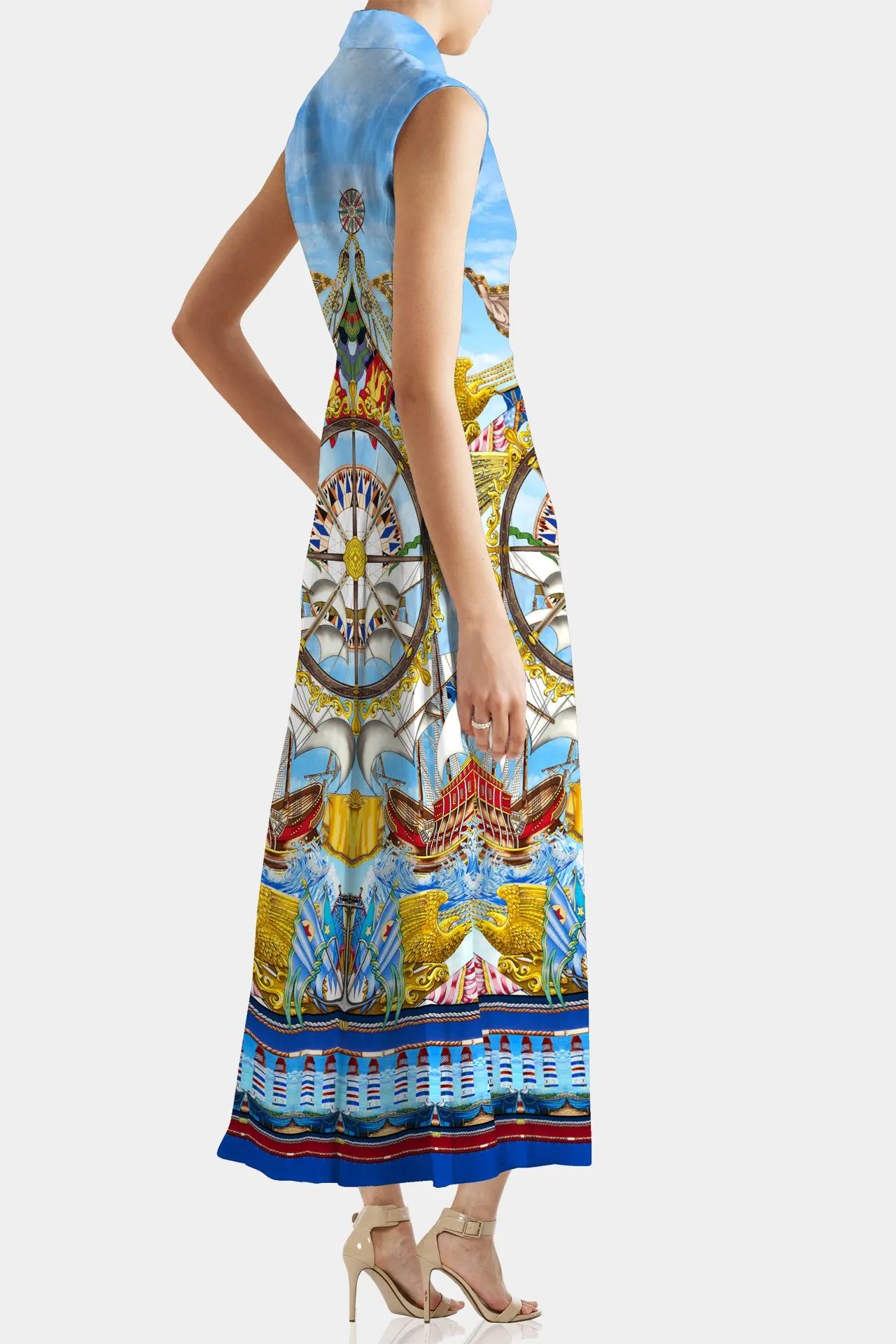 Nautical Flair Long Summer Dresses