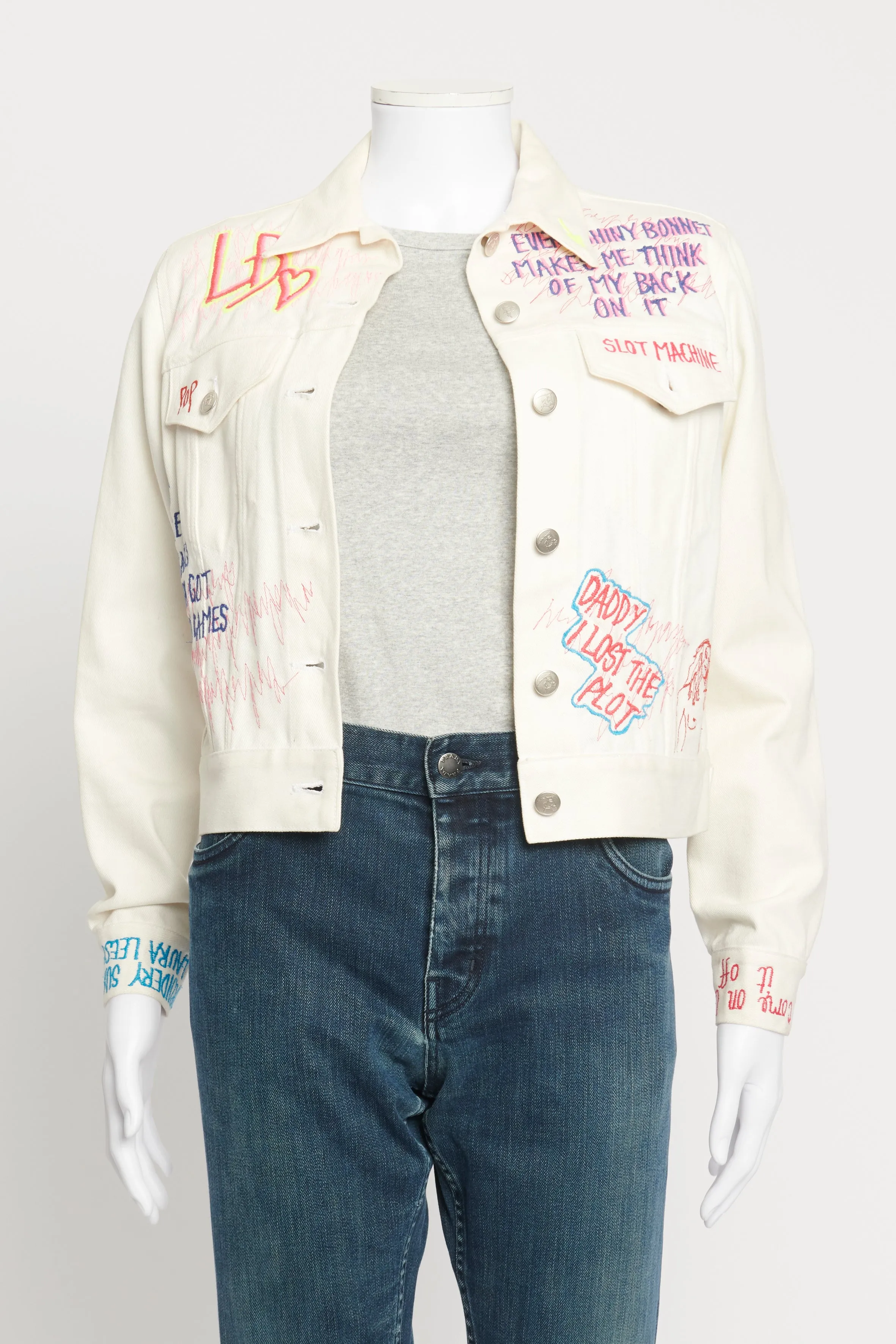 Off-White "School Graffiti" Preowned Denim Jacket