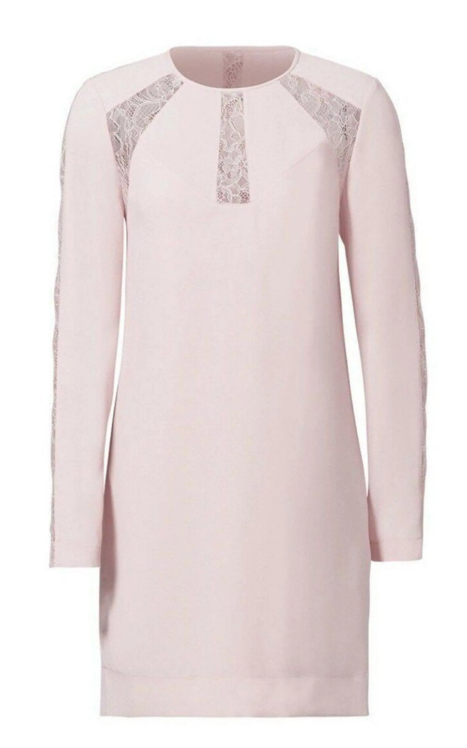 Payten Long-Sleeve Lace-Insert Shift Dress