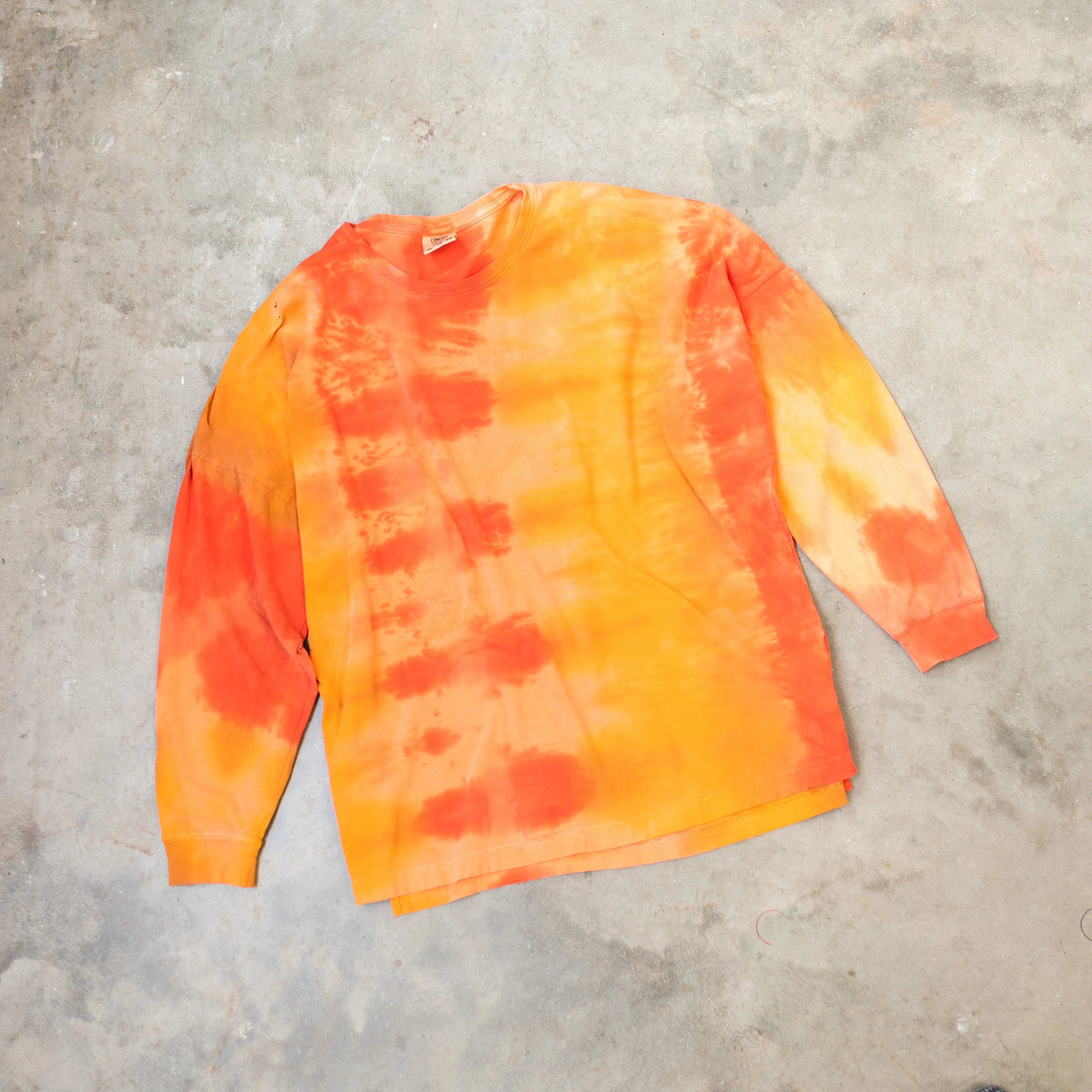 Psychic sunrise super shibori long sleeve tee (XL)