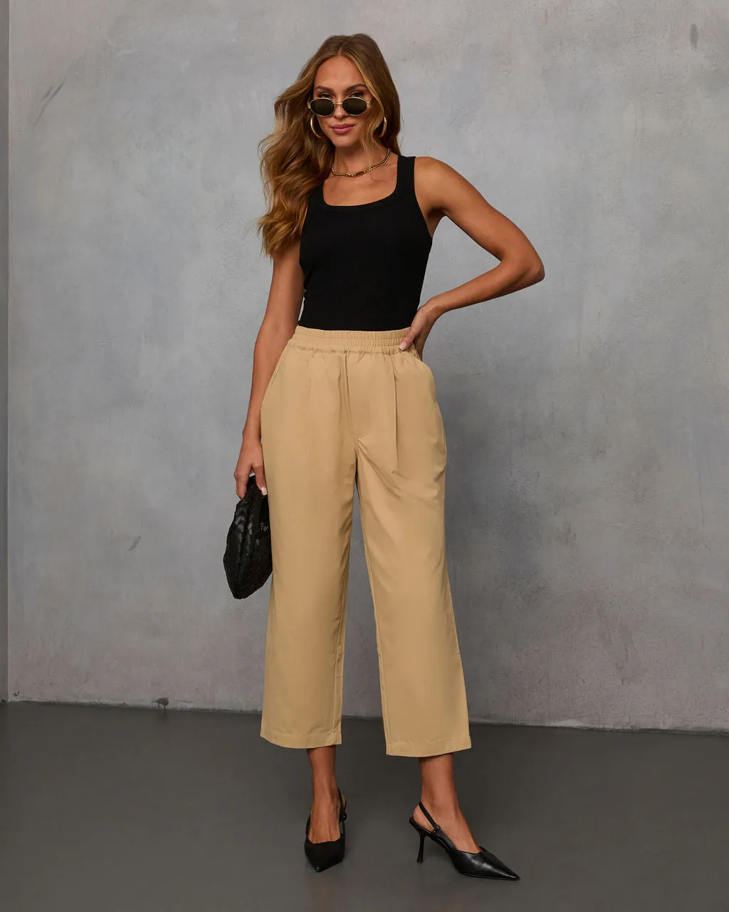 Rennes Cropped Pleated Pants