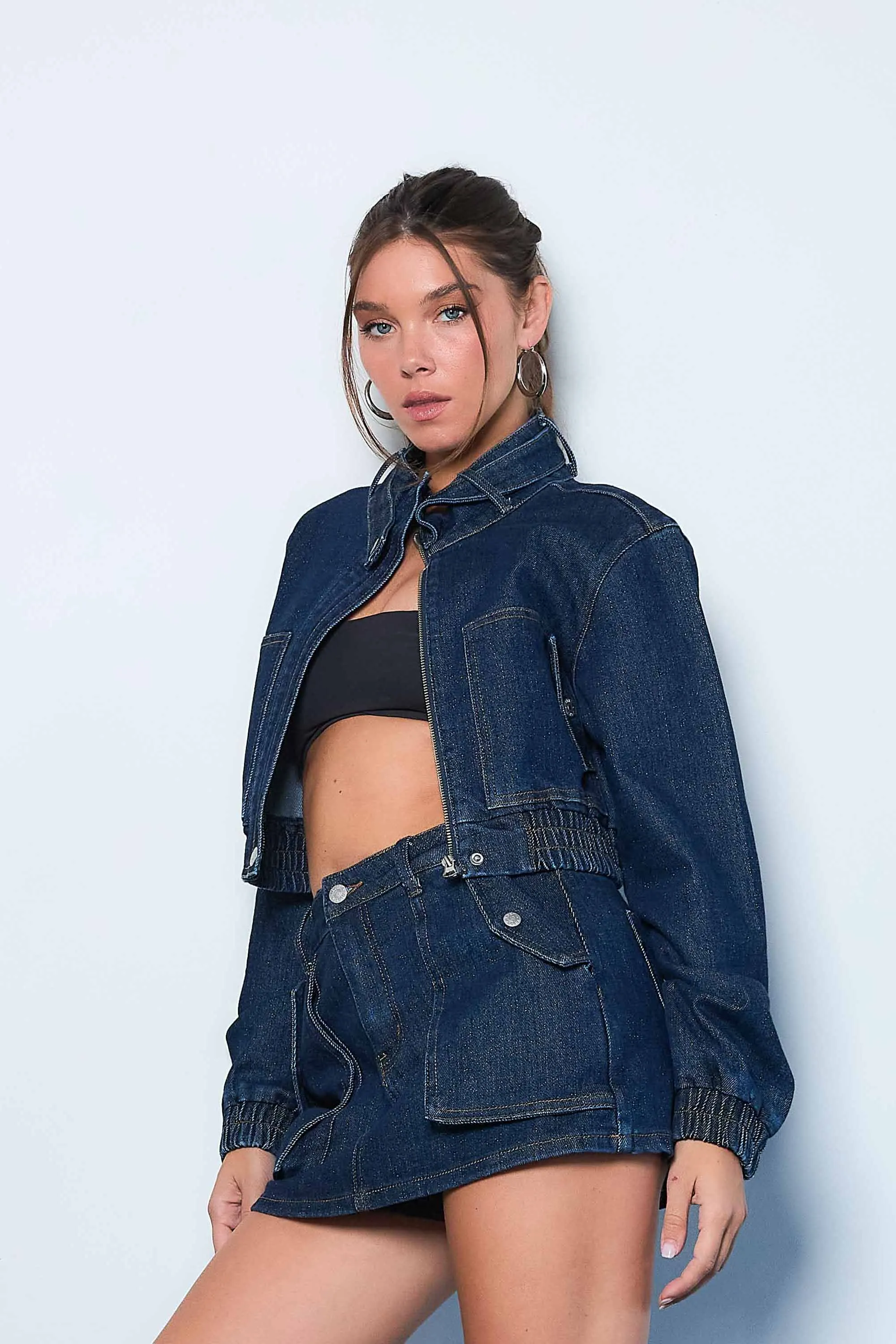 Rigid Denim Skort