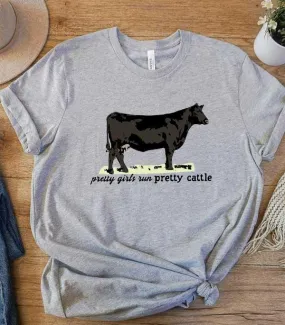 Run Pretty Cattle Tee