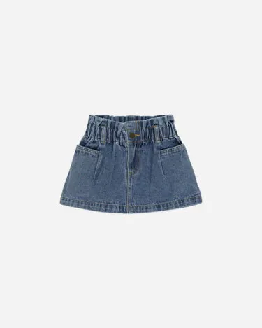 Rylee   Cru Denim Mini Skirt, Indigo