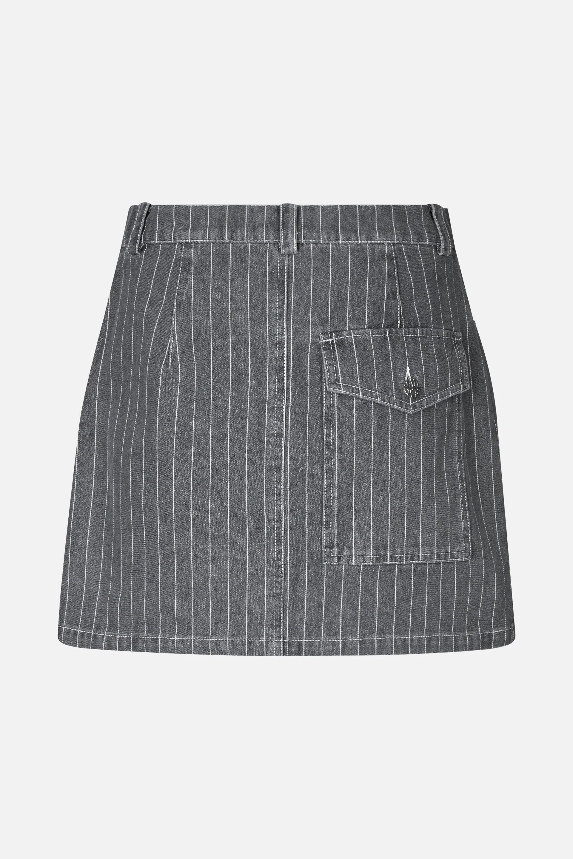 SALI | Grey Pinstripe Denim