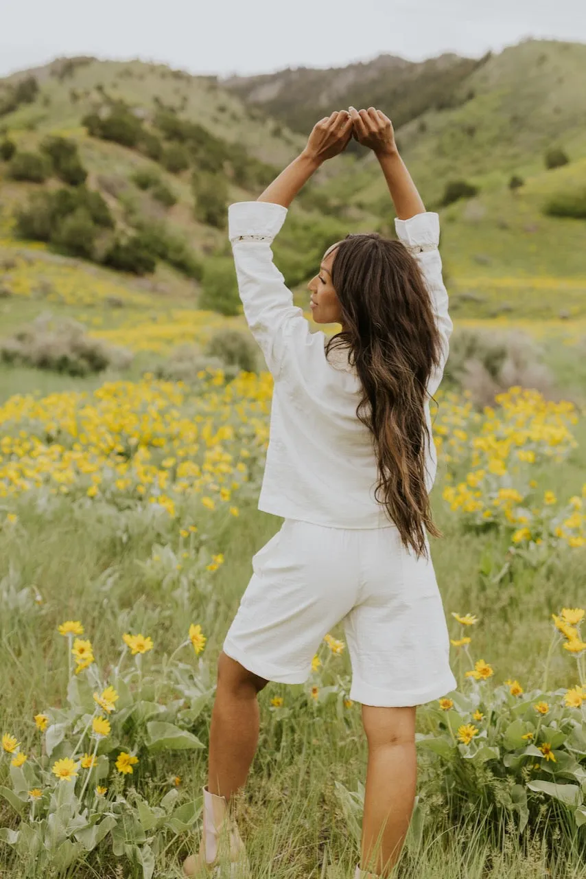 SALT River Oaks Lace Collar Blouse