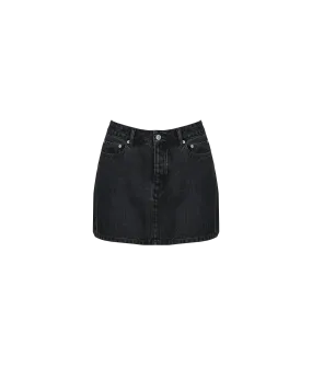 SUBLIME DENIM MINI SKIRT BLACK