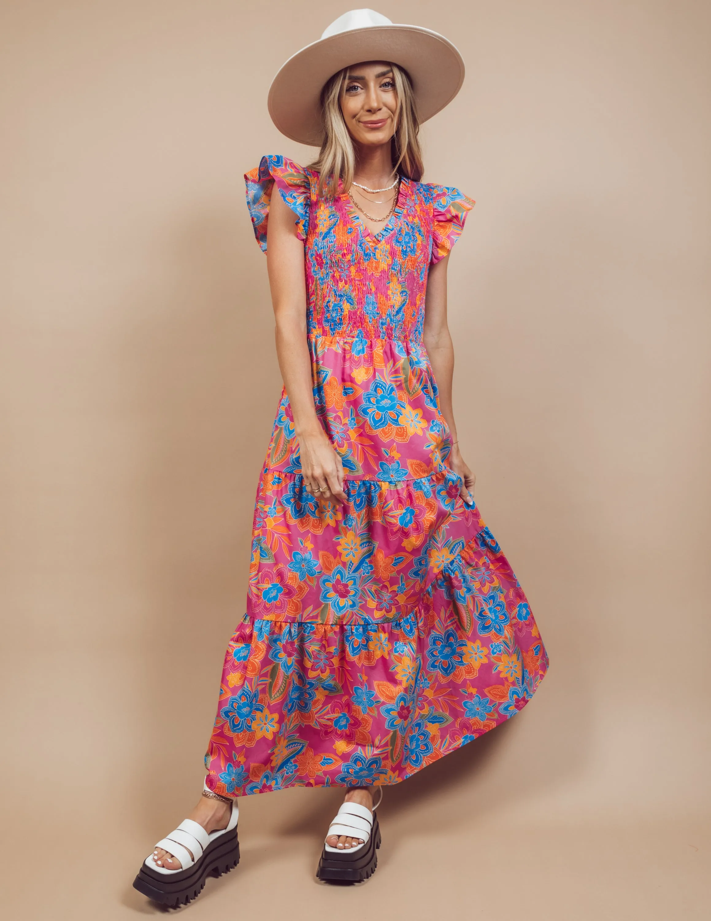 Sunfire Floral Dress