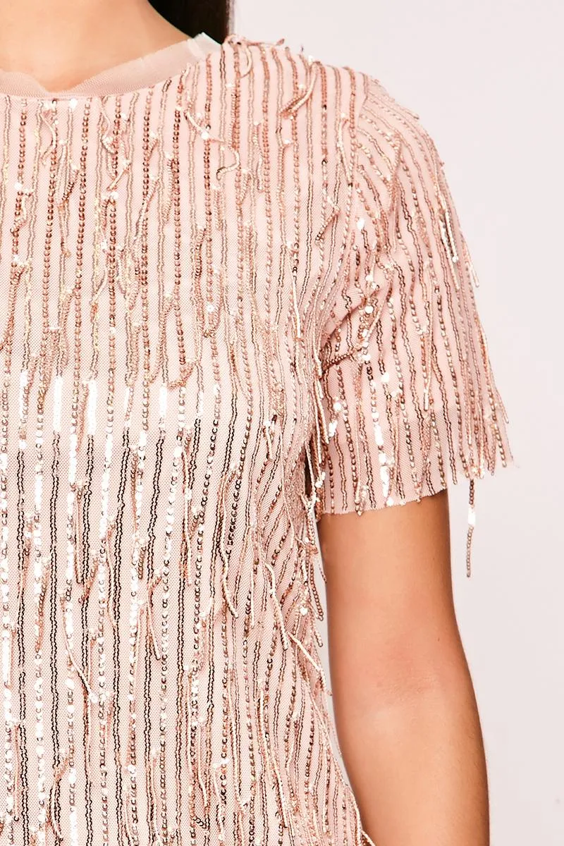 Tallia - Rose Sequin Shift Dress