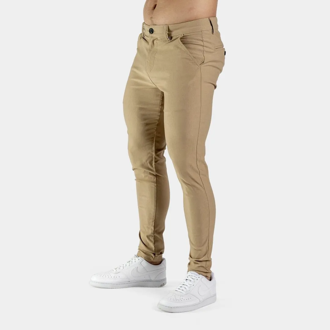 Ultra Stretch Chino Pants - Skinny Fit - Beige