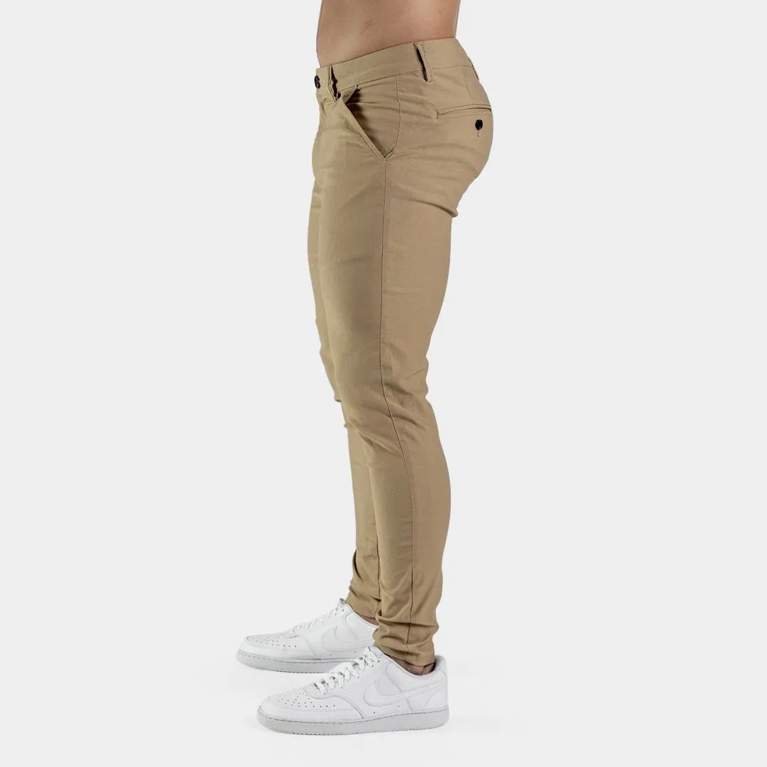 Ultra Stretch Chino Pants - Skinny Fit - Beige