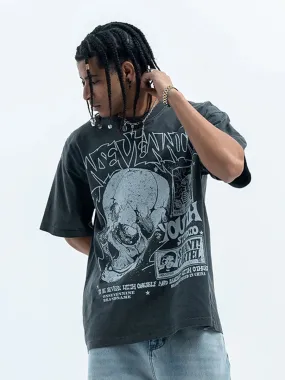 Washed Vintage Skull Graphic Tee