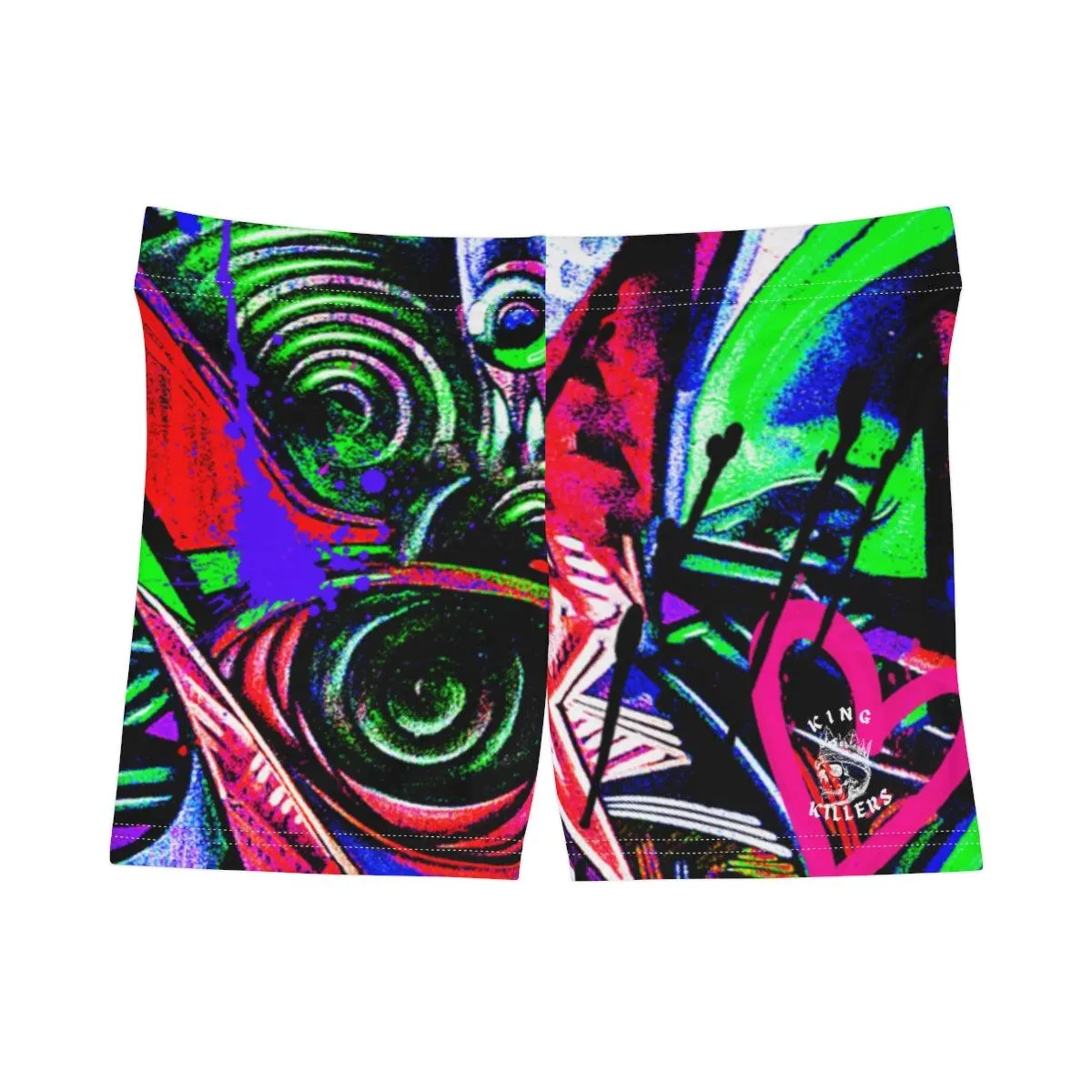 Women's Graffiti Art High Waisted Shorts