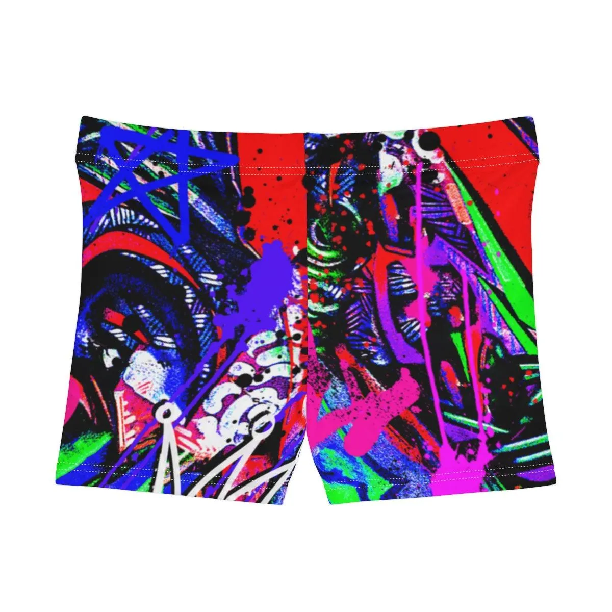 Women's Graffiti Art High Waisted Shorts