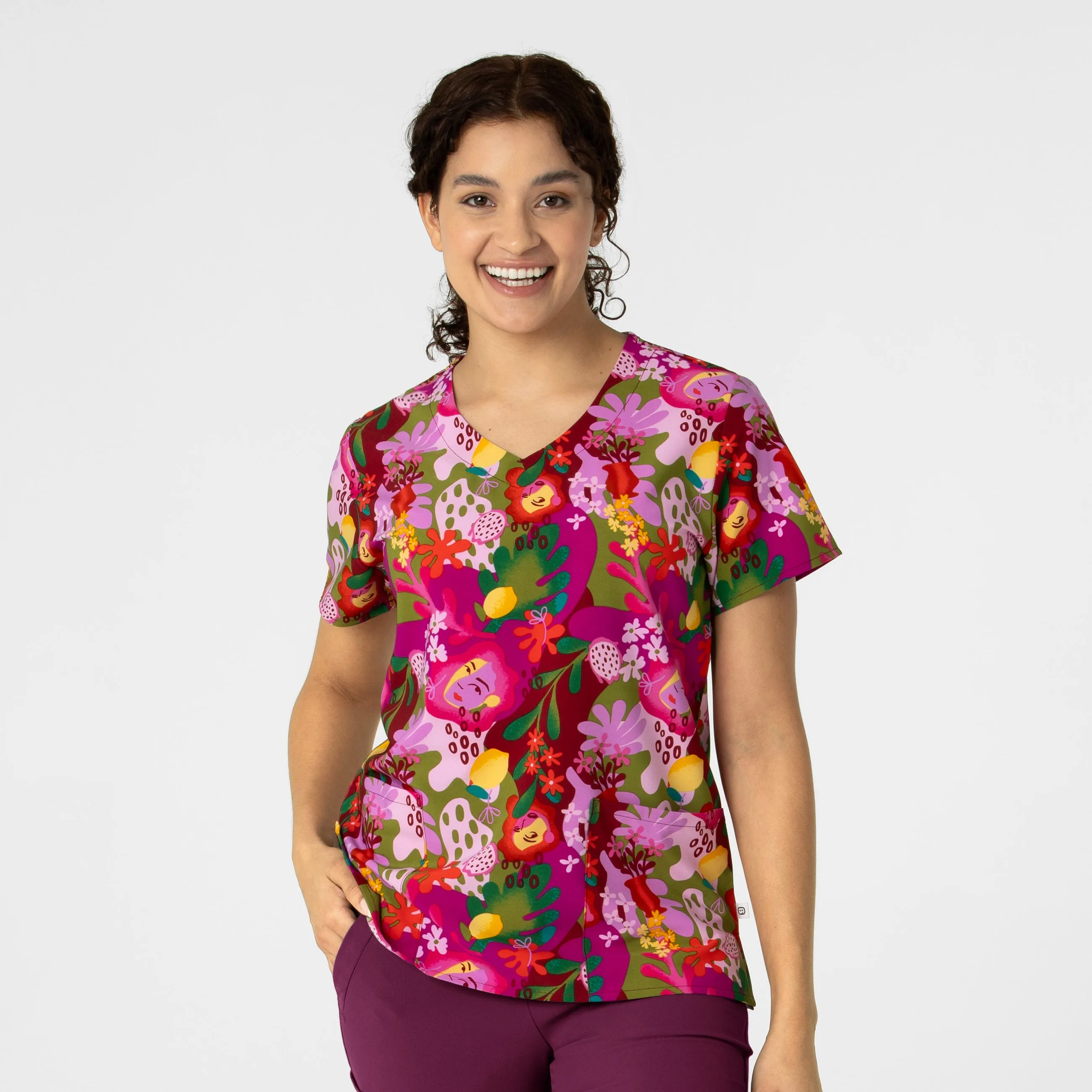 Women’s LIMITED V-Neck Print Scrub Top - Women's Day